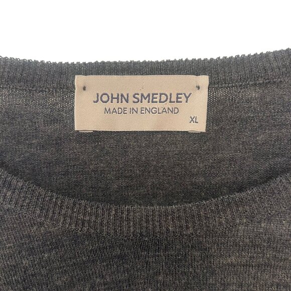 John Smedley Marcus Extra Fine Merino Wool Jumper Men's Size XL Charcoal in EUC! - Picture 2 of 5